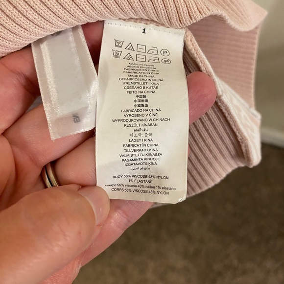 Michael Kors logo tape sleeves dress, powder blush size S - Picture 3 of 3